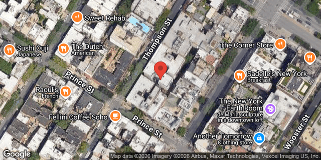 Aerial map of 128 THOMPSON STREET, Manhattan