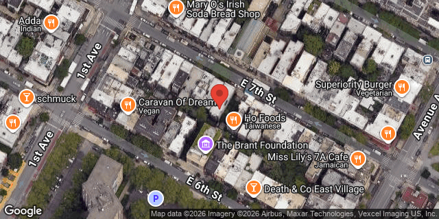 Aerial map of 106 EAST 7 STREET, Manhattan