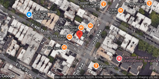 Aerial map of 71 2 AVENUE, Manhattan