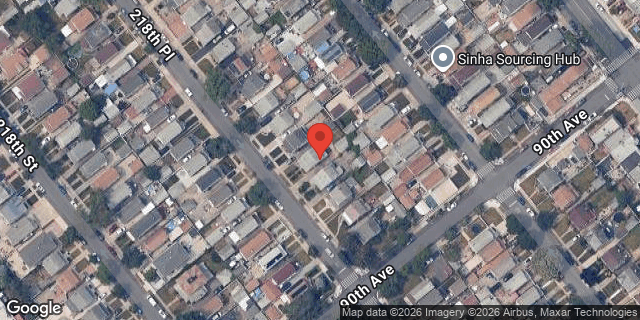 Aerial map of 89-79 218 PLACE, Queens