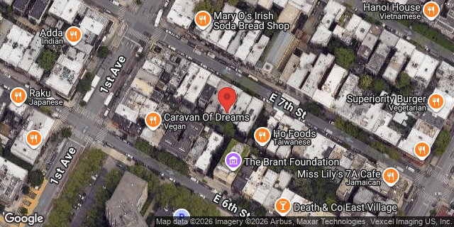 Aerial map of 102 EAST 7 STREET, Manhattan