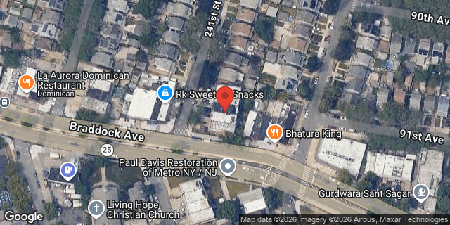 Aerial map of 89-49 241 STREET, Queens