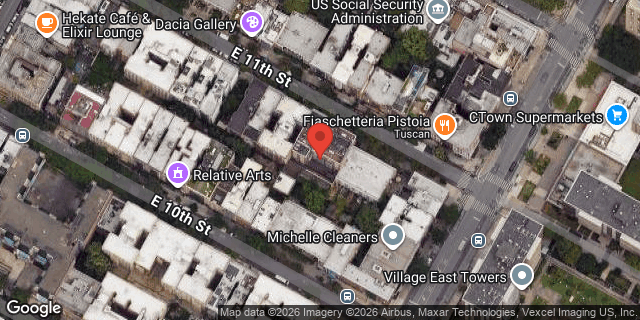 Aerial map of 636 EAST 11 STREET, Manhattan