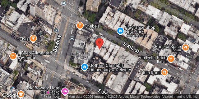 Aerial map of 54 EAST 4 STREET, Manhattan