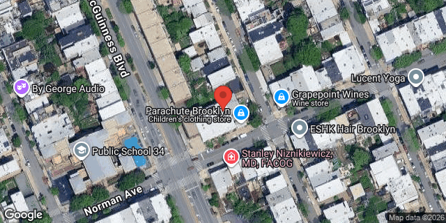 Aerial map of 149 NORMAN AVENUE, Brooklyn