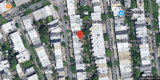 Aerial map of 728 HUMBOLDT STREET, Brooklyn
