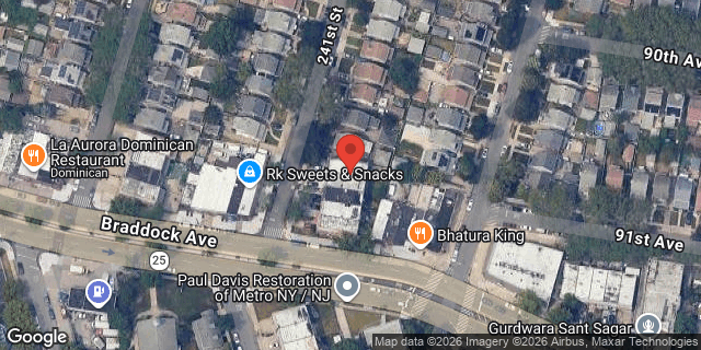 Aerial map of 89-45 241 STREET, Queens