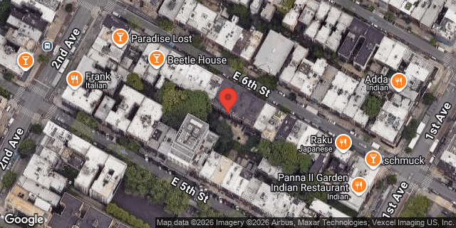 Aerial map of 322 EAST 6 STREET, Manhattan