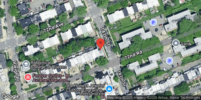 Aerial map of 144-53 72 ROAD, Queens