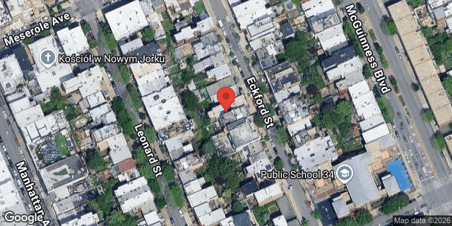 Aerial map of 221 ECKFORD STREET, Brooklyn