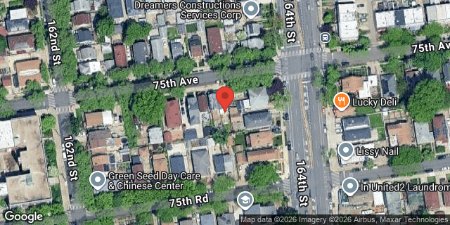 Aerial map of 162-32 75 AVENUE, Queens