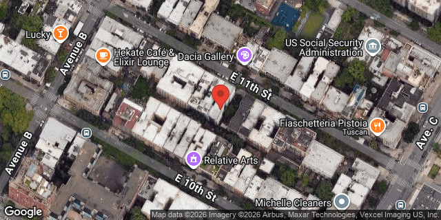 Aerial map of 624 EAST 11 STREET, Manhattan