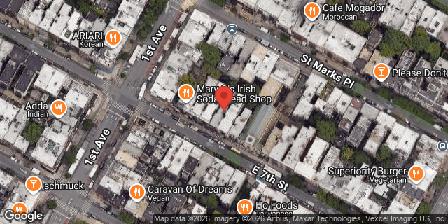 Aerial map of 97 1/2 EAST 7 STREET, Manhattan