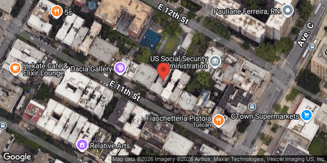 Aerial map of 631 EAST 11 STREET, Manhattan