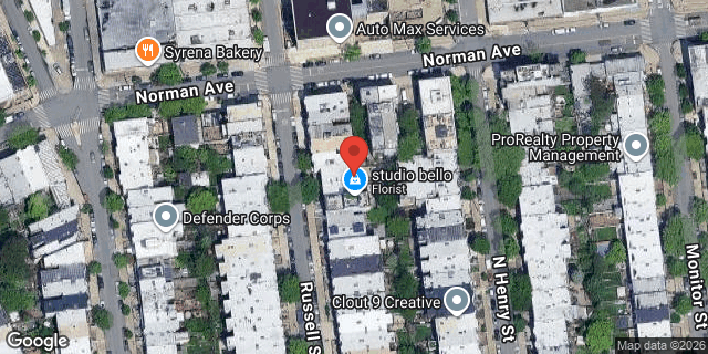 Aerial map of 188 RUSSELL STREET, Brooklyn