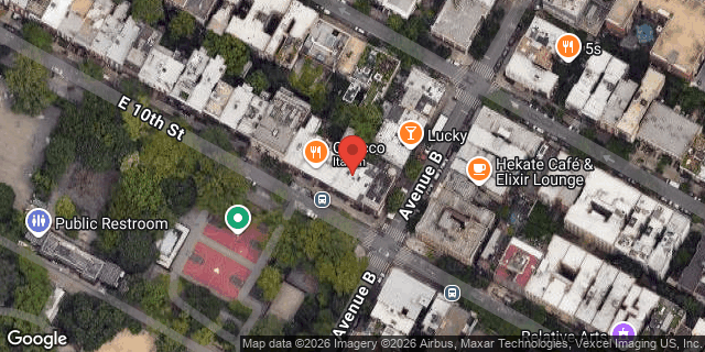 Aerial map of 341 EAST 10 STREET, Manhattan