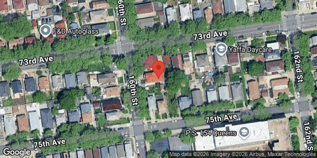 Aerial map of 73-09 160 STREET, Queens