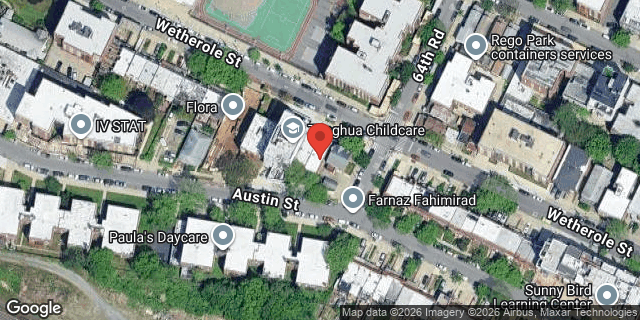 Aerial map of 64-22 WETHEROLE STREET, Queens