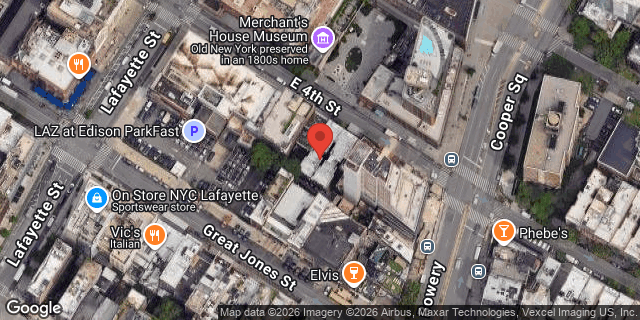 Aerial map of 34 EAST 4 STREET, Manhattan