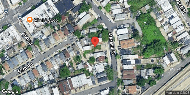 Aerial map of 57-38 MAZEAU STREET, Queens