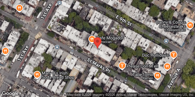 Aerial map of 103 ST MARKS PLACE, Manhattan