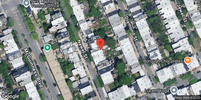 Aerial map of 146 NEWEL STREET, Brooklyn