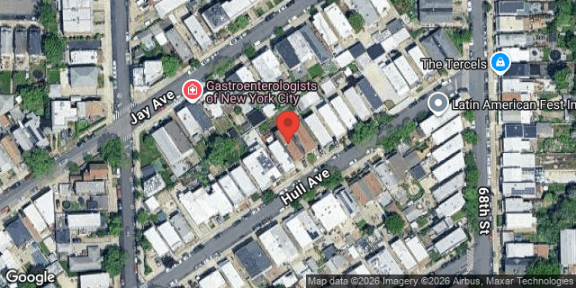 Aerial map of 66-35 HULL AVENUE, Queens