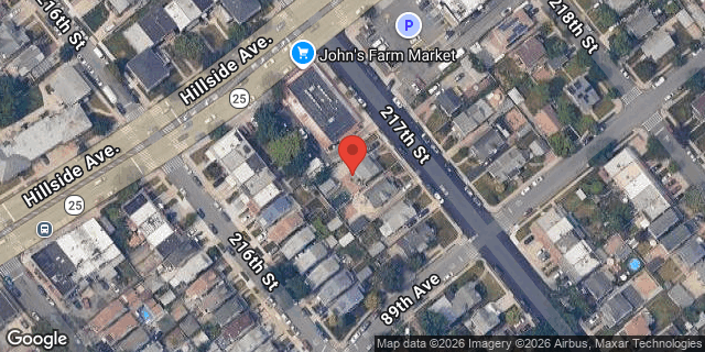 Aerial map of 88-16 217 STREET, Queens
