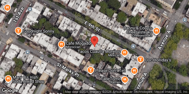 Aerial map of 426 EAST 9 STREET, Manhattan