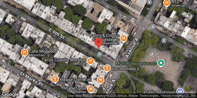 Aerial map of 441 EAST 9 STREET, Manhattan