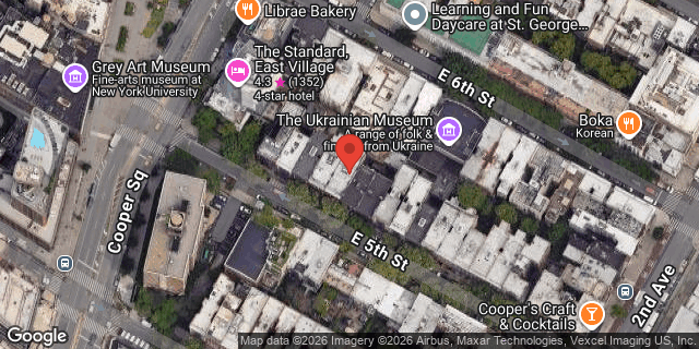 Aerial map of 215 EAST 5 STREET, Manhattan