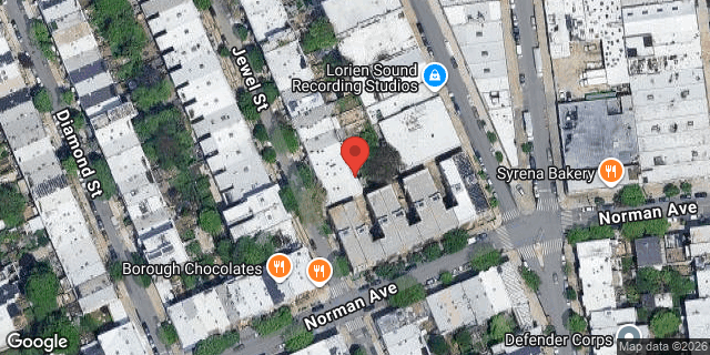 Aerial map of 64A JEWEL STREET, Brooklyn