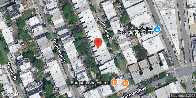 Aerial map of 99 JEWEL STREET, Brooklyn