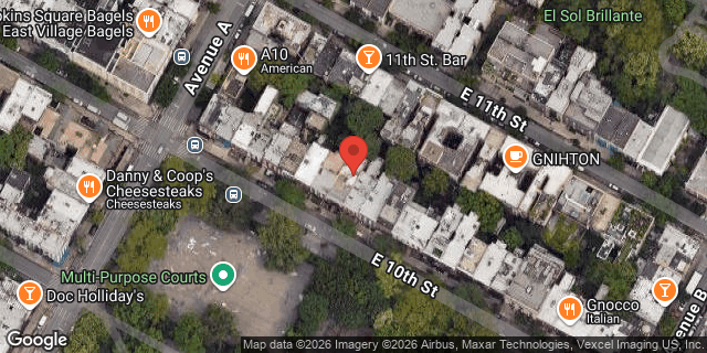 Aerial map of 309 EAST 10 STREET, Manhattan