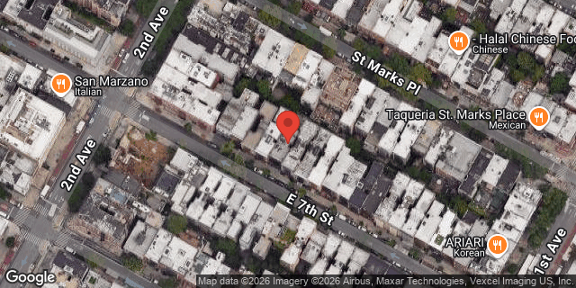 Aerial map of 57 EAST 7 STREET, Manhattan