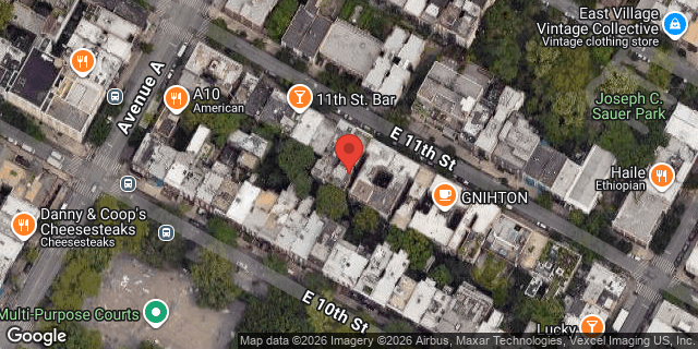Aerial map of 518 EAST 11 STREET, Manhattan