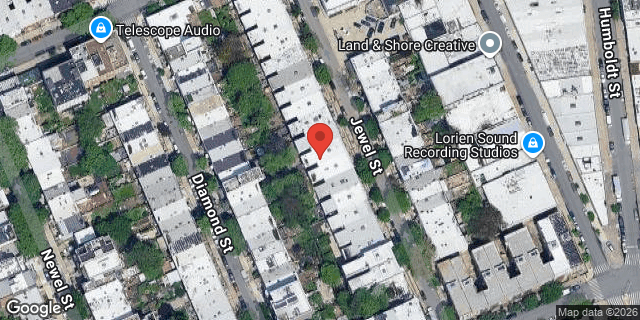 Aerial map of 105 JEWEL STREET, Brooklyn