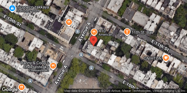 Aerial map of 295 EAST 10 STREET, Manhattan