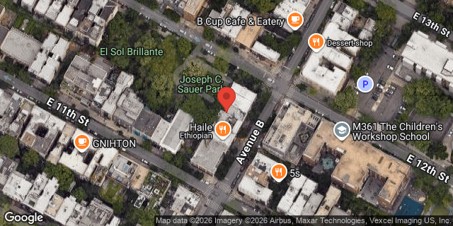 Aerial map of 188 AVENUE B, Manhattan