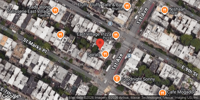 Aerial map of 139 1 AVENUE, Manhattan