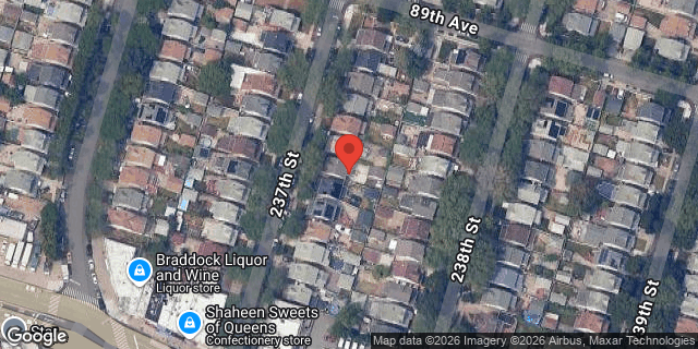 Aerial map of 89-21 237 STREET, Queens