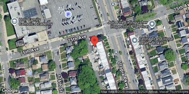 Aerial map of 75-04 UTOPIA PARKWAY, Queens