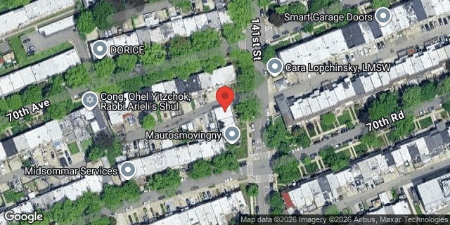 Aerial map of 70-10 141 STREET, Queens