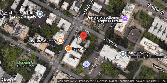 Aerial map of 207 AVENUE B, Manhattan