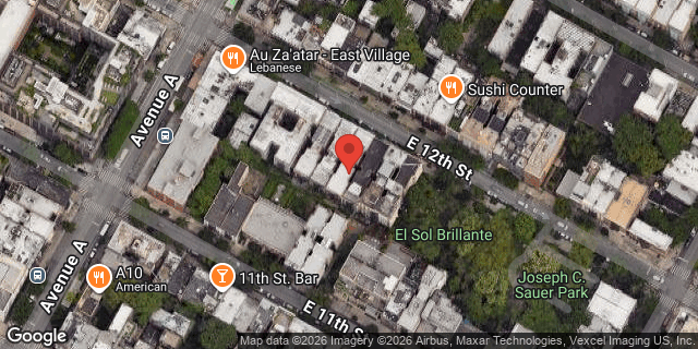 Aerial map of 514 EAST 12 STREET, Manhattan