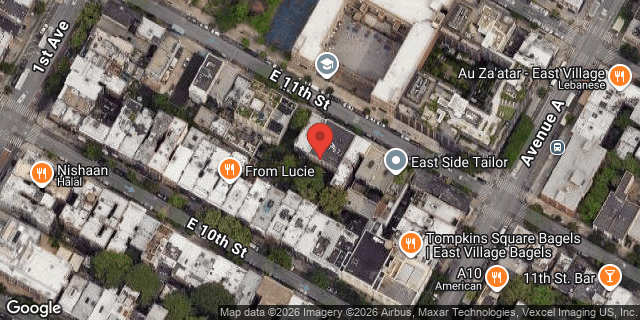 Aerial map of 426 EAST 11 STREET, Manhattan
