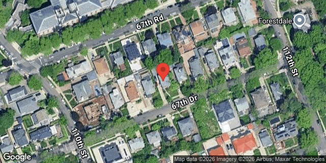 Aerial map of 110-23 67 DRIVE, Queens