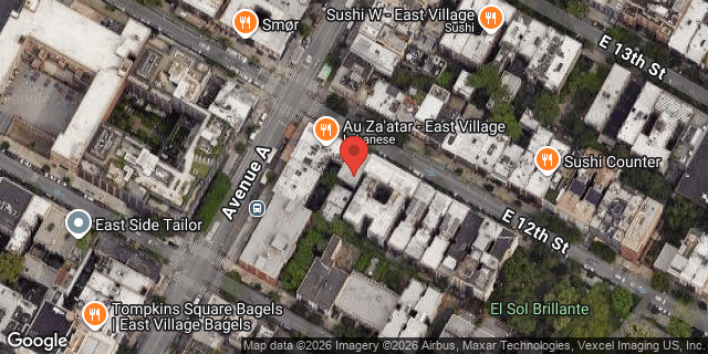 Aerial map of 502 EAST 12 STREET, Manhattan