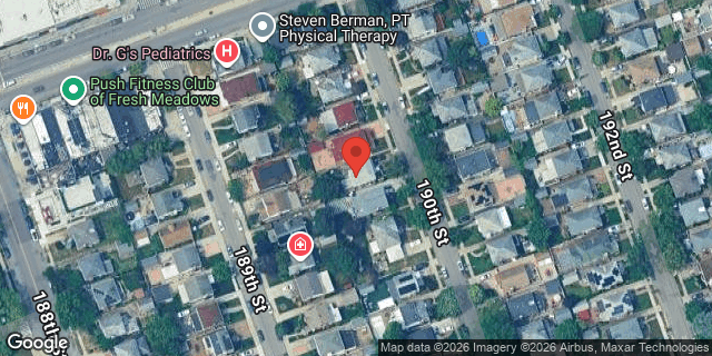 Aerial map of 80-24 190 STREET, Queens