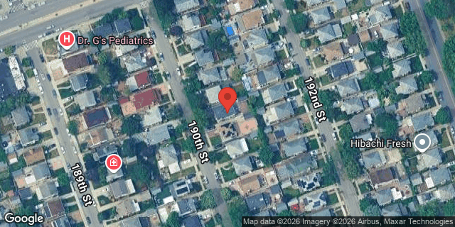Aerial map of 80-27 190 STREET, Queens